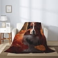 thumbnail image 2 of Sikiie Cute Maple Leaf Puppy Cozy Flannel Fleece Throw Blanket: Lightweight & Thick for All Seasons - Perfect for Women, Men, & Kids"80"x60", 2 of 6