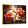 thumbnail image 2 of Designart "Poinsettia Flower expressionistic Glow" Floral Floater Framed Canvas Wall Art, 2 of 7
