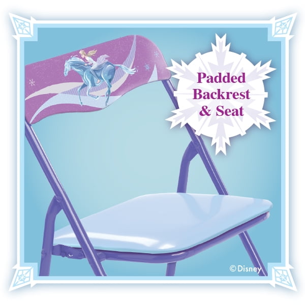 Disney Frozen Kids 3-Piece Activity Table and Chair Set, Purple