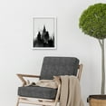 thumbnail image 2 of Skyscraper Cityscape Charcoal Illustration Black White Artwork Framed Wall Art Print A4, 2 of 4