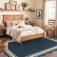 Simple Neutral Hasoo 6' x 9' Blue Modern Scalloped Bordered Neutral Area Rug for ...