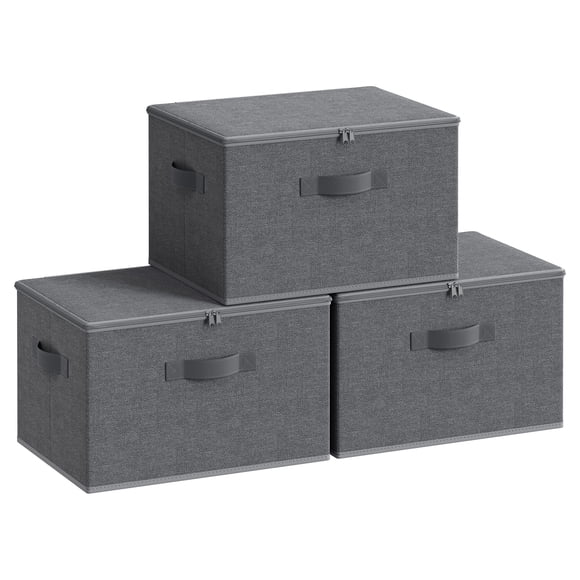 Caja de almacenamiento SONGMICS 79 L con tapas de cremallera - juego de 3
