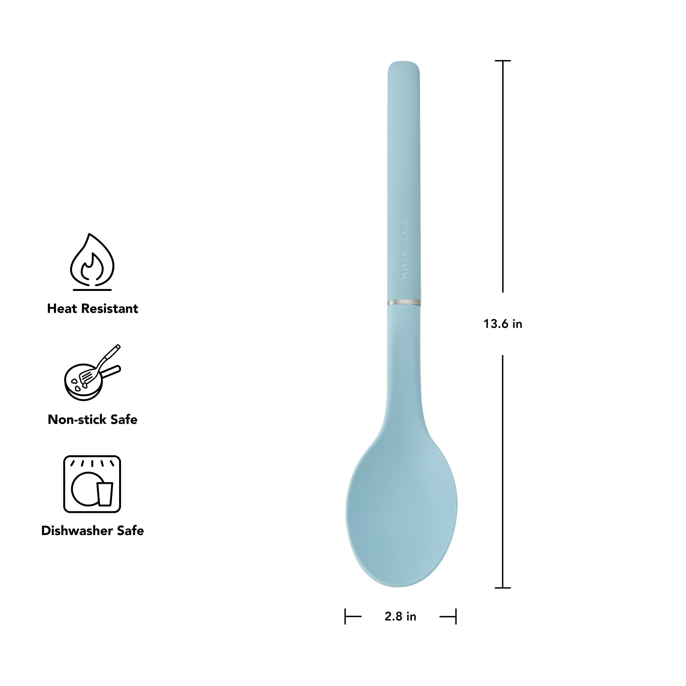 KitchenAid 3-Piece Cooking Utensils Set with Ergonomic Handles, Mineral Water
