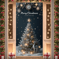 thumbnail image 2 of Decorative Design Merry Christmas Banner Glittering Elements Happy New Year Banner Festive Theme Winter Decoration for Holiday Celebration Seasonal Party Outdoor Decoration, 2 of 9