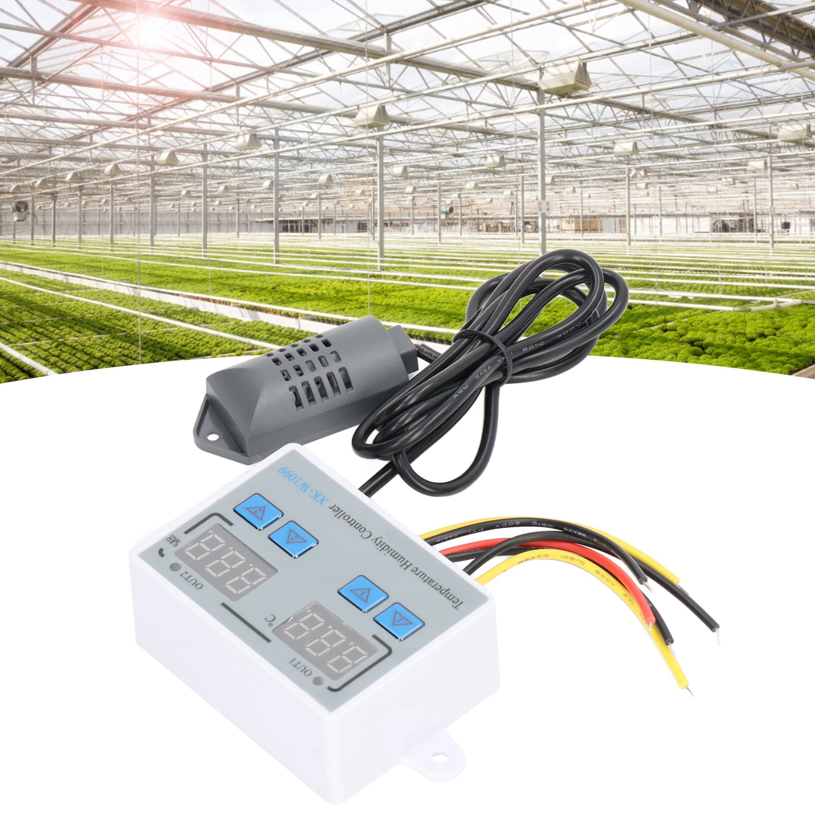 Industrial Temperature Humidity Switch, Digital Display, 12V Power, Supports Humidifier  Dehumidifier