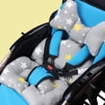 thumbnail image 4 of Inserto para asiento de automóvil para niños pequeños, almohada de soporte para la cabeza y el cuerpo con forro para bebés, 4 of 5