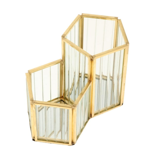 Organizador de cepillos cosméticos perfecl Soporte de Prisma hexagonal Geométrico Tubo de almacenamiento