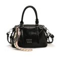 thumbnail image 5 of Bolso pequeño de piel encerada de alta calidad para mujer, nuevo bolso de mano tipo almohada de moda 2025, bolso bandolera informal y versátil., 5 of 5