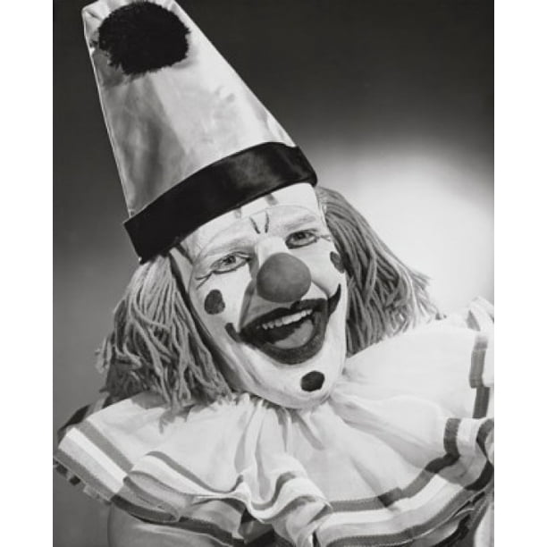 Closeup of a clown laughing Poster Print (24 x 36)