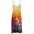 thumbnail image 5 of Vibe Blooming Tulips Design Sleeveless Dress Woman Fashion Long Dresses Women's Summer Suit Dress 2025, 5 of 7