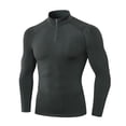 thumbnail image 5 of CONZONE Mens Sports T-Shirts Short Sleeve Zip T Shirts for Men Casual Crew Neck Solid Color Lightweight Tees Soft Cozy Athletic Tops, 5 of 6