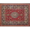 thumbnail image 1 of Ahgly Company Machine Washable Indoor Rectangle Traditional Orange Salmon Pink Area Rugs, 3' x 5', 1 of 7