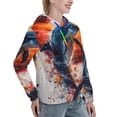 thumbnail image 6 of Lsque Sunset Ocean Watercolor Dolphin Pattern Casual Women's Hoodie,Hooded Sweatshirt with Kangaroo Pocket,Pullover Hoodie with Eye-catching Drawstrings-X-Large, 6 of 7