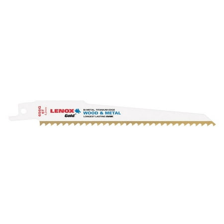 Lenox Gold 6 in. Bi-Metal Reciprocating Saw Blade 6 TPI 5 pk