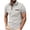 Grey, variant on hoksml Mens Polo Shirts Short Sleeve Leisure Solid Color Collared Golf T-shirt Versatile Pocket Button Lapel Colour Blocking Top Elastic Cuffs 2025 on Clearance