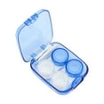 thumbnail image 2 of Unique Bargains 1 Set Contact Lens Case Rectangular Clear Lens Storage Case Blue, 2 of 5