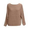 thumbnail image 4 of Herrnalise Women's Knitted Crop Tops 2020 And Winter New Solid Sweater Casual Blouse Fashion Tops Pullover Jumper Sweaters, 4 of 6