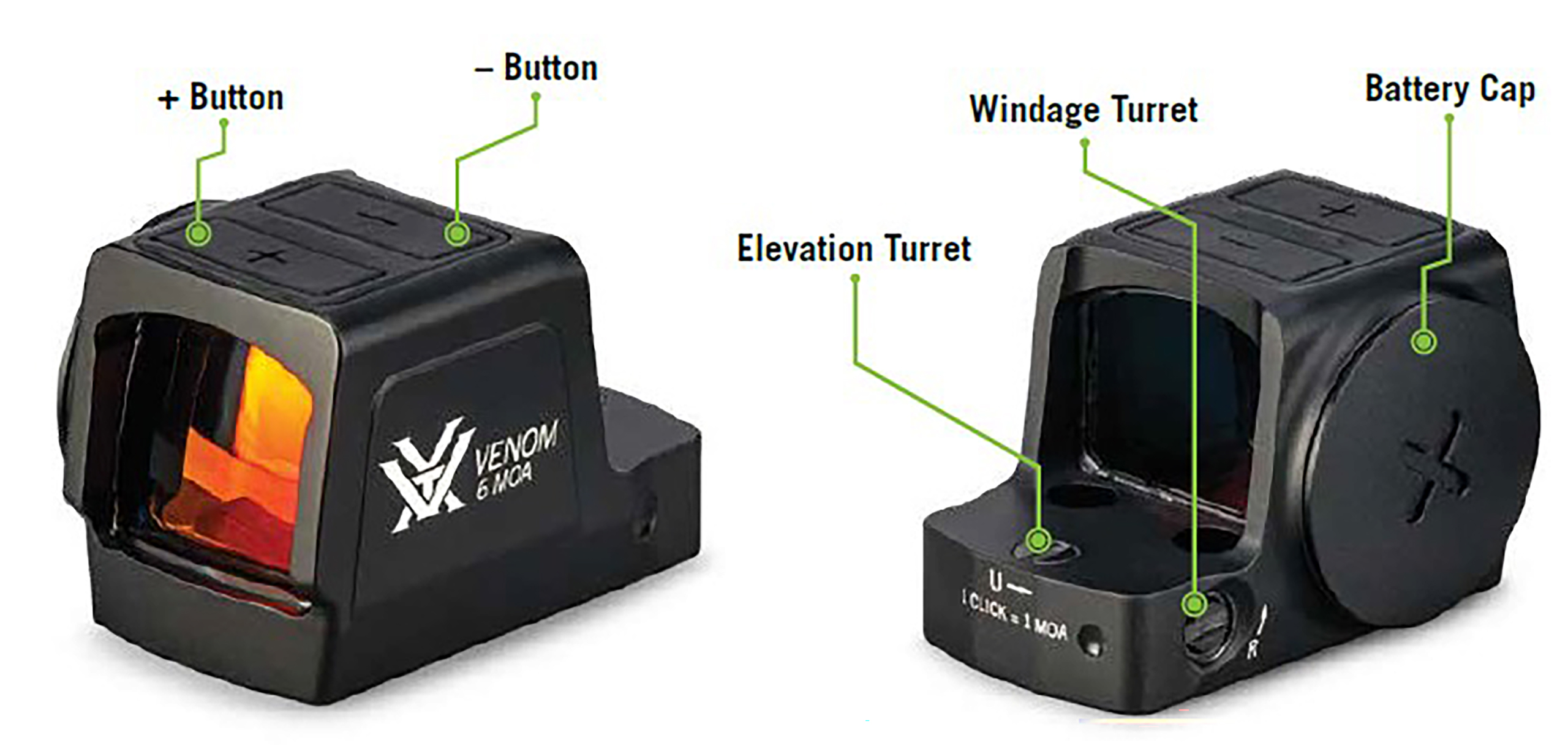Vortex Venom Enclosed Micro Red Dot Sight - 3 MOA