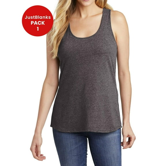 JustBlanks Women V.I.T. Gathered Back Tank Binding at neck and armholes Gathered back detail