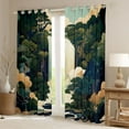 thumbnail image 2 of jejeloiu Bohemian Exotic Style Black Out Curtains,Japanese Scenery Waterfall Curtains Pack of 2 (42x63 Each),Beige Brown Bedroom Curtains For Adults,Ultra Soft Home Decor, 2 of 6