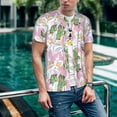 thumbnail image 6 of Lsque Lilies Flowers Pattern Mens Polo Golf Shirts Funny Graphics Shorts Sleeve Button Shirts Baseball T-shirt-XX-Large, 6 of 7