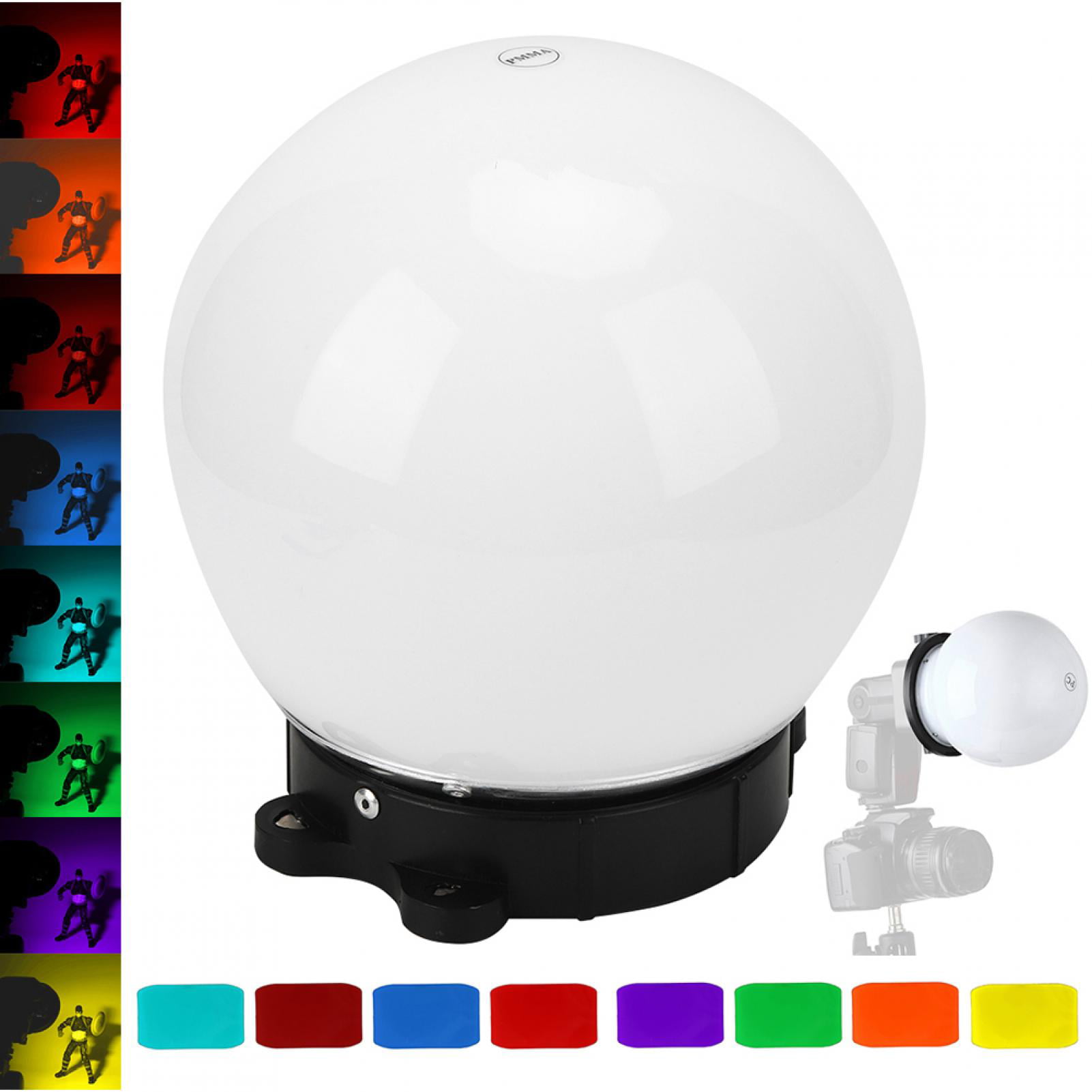 General Roof Flash Soft Light Ball 15cm Round Diffuser Cover Color Filter SET HG 