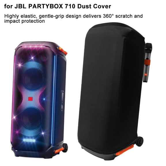 Dust Cover for JBL Partybox 710/720 Speaker , Stretchable Soft Protective Sleeve with Elastic Band & Precise Cutouts for Handle/Wheels, Anti-Dust Scratch Sun Protection Case​