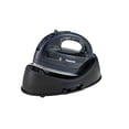 thumbnail image 1 of Plancha de vapor/seca inalámbrica Panasonic NI-WL700A, placa ancha de acero inoxidable de 1500 W, color negro/azul oscuro, 1 of 5