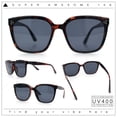 thumbnail image 2 of Womens Oversized Inset Lens Classy Minimal Fashion Horn Rim Sunglasses Tortoise - Black, 2 of 8