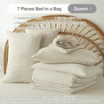 thumbnail image 4 of Davulos Queen Comforter Set , 7 Pieces Khaki Bed in a Bag Soft Bedding Sets with Comforter, Flat Sheet, Fitted Sheet, Pillow Shams,Pillowcases, 4 of 8