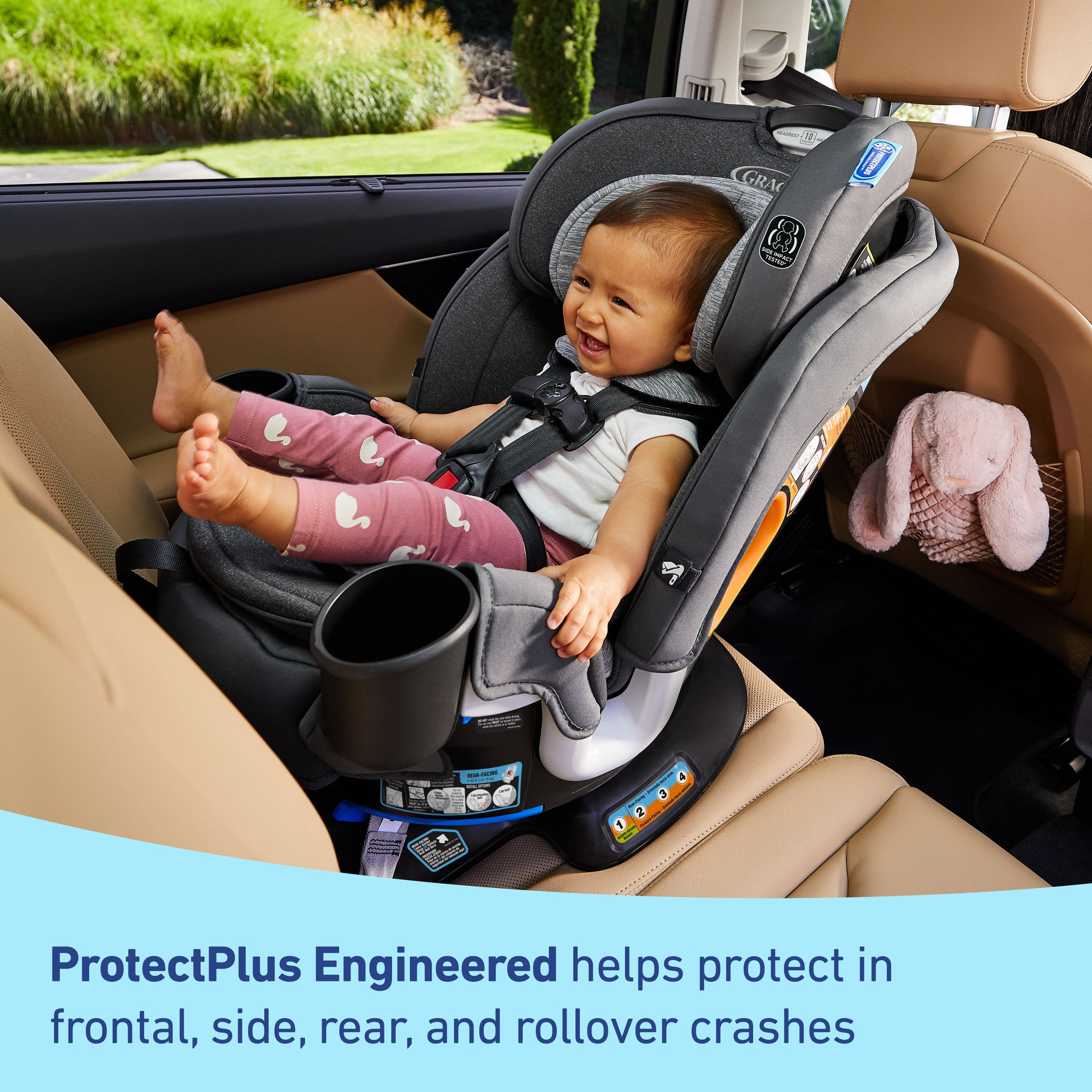 Graco Turn2Me 3-in-1 Car Seat, Rotating Convertible Car Seat, Easy Installation, Cambridge, 30lbs