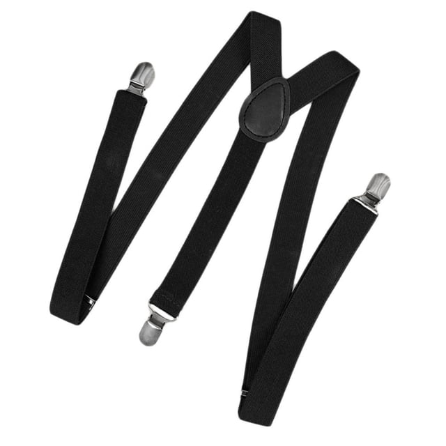 Nueva moda hombres mujeres Clip en tirantes Y elástico en forma volver Formal Eccomum Negro