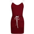 thumbnail image 5 of Pompotops Robe d'Été Décontractée pour Femme, Mode, Taille, Poches, Camis, Sans Manches, Col en V, 5 of 5