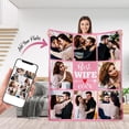 thumbnail image 3 of Gifts for Wife,Best Wife Ever Gifts Personalized Blanket, Custom Blanket with Photos, Birthday Gifts for Wife from Husband, Customized Throw Blanket Unique Gift Ideas for Valentine's Day Blankets, 3 of 5