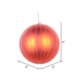 thumbnail image 2 of Vickerman 5" Burnished Orange Matte Glitter Ball Christmas Ornament, 4 pieces per bag, 2 of 2