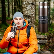 FHBVT Winter Portable Insulated Cup, 800mL Large Capacity Stainless Steel Thermos for Outdoor Use, Keeps Drinks Hot Cold for 24 Hours, Perfect for Hiking, Travel, Camping, Road Trips Daily Commutes