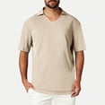 thumbnail image 1 of pstuiky Camisas de manga corta para hombre, Camisa/top informal de color liso con solapa de moda de verano para hombre ropa de hombre xl, 1 of 8