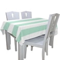 thumbnail image 2 of EREHome Greenwhite Stripes Tablecloth 52x70 inches, 2 of 4