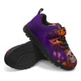 thumbnail image 6 of Pointodoor Halloween Ghost Bat Moon Star Sneakers for Boys Breathable Knitted Mesh Athletic Shoes for Kids Lightweight Slip On Tennis Running Walking Shoes with Single Buckle, 6 of 7