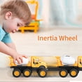 thumbnail image 7 of Construction Trucks Toys, 6 Pcs Friction-Powered Vehicles, 8 INCH Vehicles Set Toys for 3 4 5 Years Old Boys and Girls, Toddlers, 1:20 Crane Excavator/Mixer Dump/Fir, 7 of 7