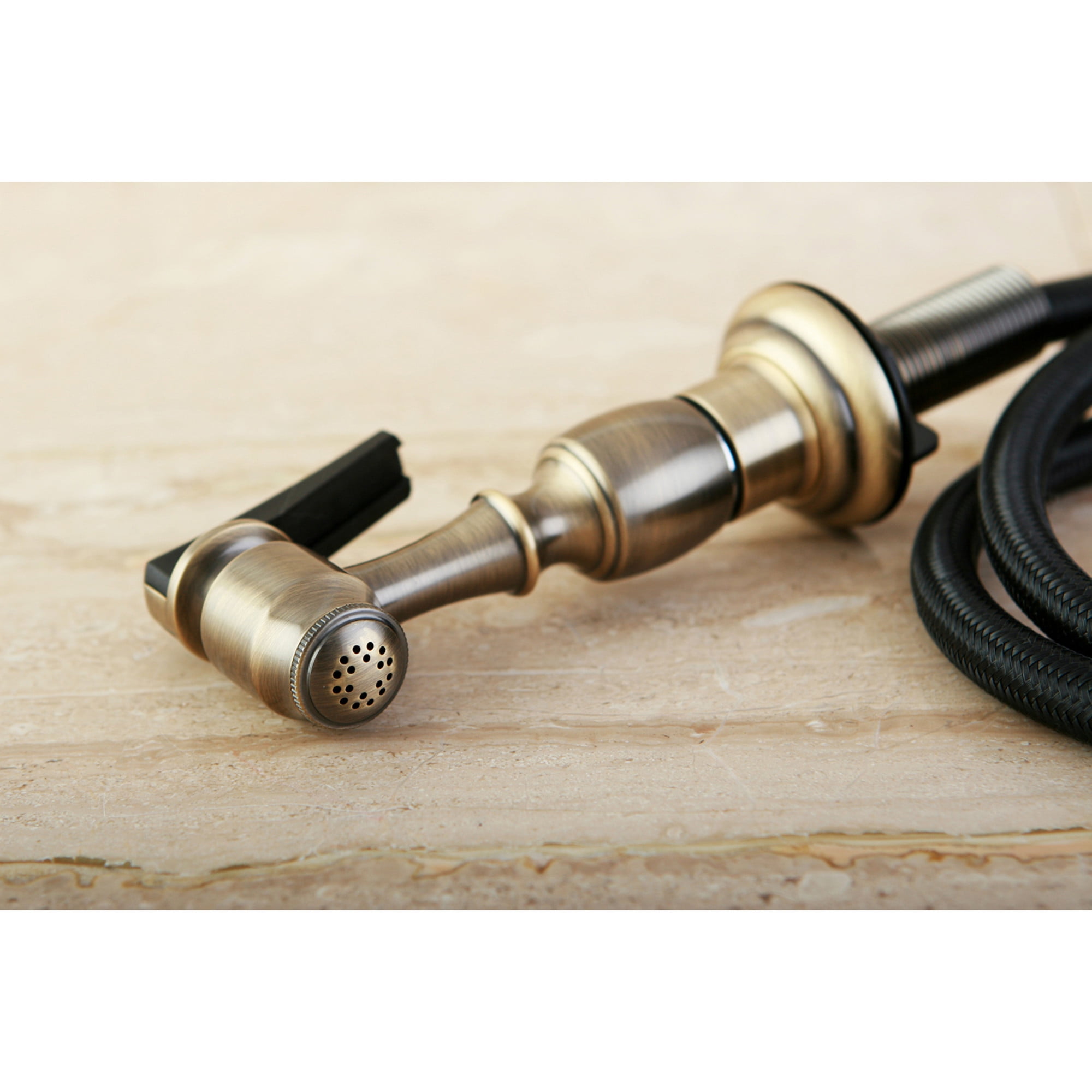 Kingston Brass KBSPR3 Brass Kitchen Faucet Side Sprayer in Antique Brass