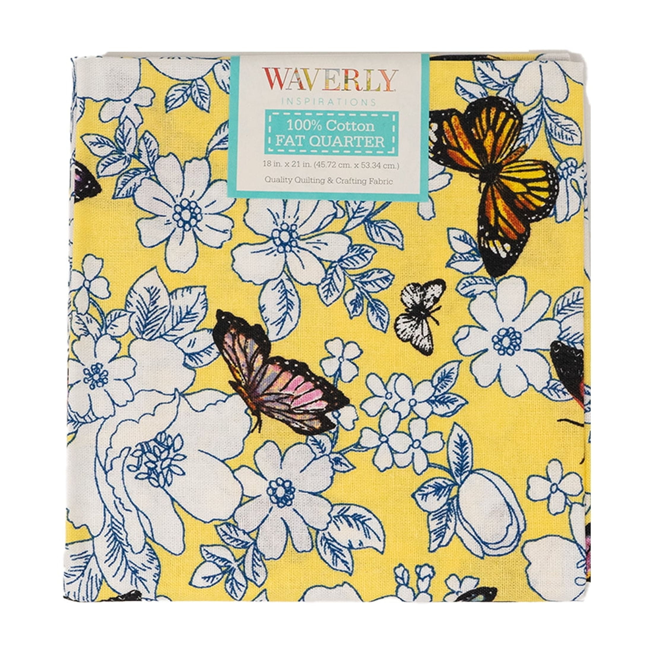 (4 pack) Waverly Inspirations, 100% Cotton, Sewing & Crafting, Maize, Fat Quarter, Prints, 21 x 18