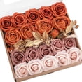 thumbnail image 4 of Rose gift box simulation flower birthday wedding flower head with pole DIY bridal bouquet decoration., 4 of 10