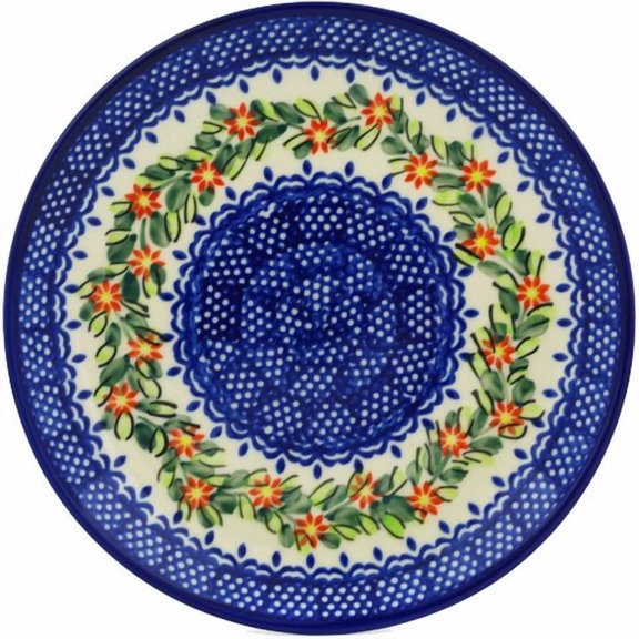 Polmedia Elegant Garland Polish Pottery Decorative Plate