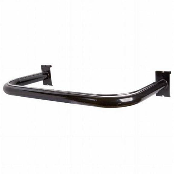 Econoco  - BLHG681 U-Shaped 1-1/4" Round Tubing Hangrail in Black with Semi-gloss Finish - Pack of 10
