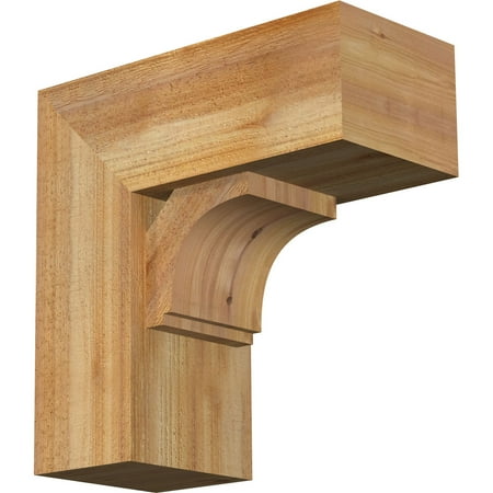

8 W x 18 D x 18 H Imperial Block Rough Sawn Bracket w/ Offset Brace Western Red Cedar