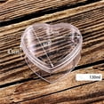 thumbnail image 3 of Heart Shaped Clear Plastic Storage Box Gift Container for Wedding Party Candy Treats 1-Pack, 3 of 8