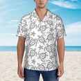 thumbnail image 4 of Lsque Sea Turtle pattern Hawaiian Shirt for Men, Unisex Summer Beach Casual Short Sleeve Button Down Shirts-3X-Large, 4 of 9