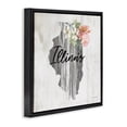 thumbnail image 3 of Stupell Industries Shabby Chic Shabby Chic Illinois Black Floating Frame Canvas Art, 18 x 18, by Cindy Jacobs, 3 of 8