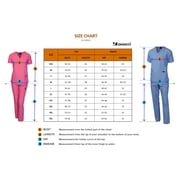Dagacci Medical Uniform Unisex Scrubs Set Scrub Top and Pants